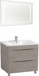 Водолей Мебель для ванной Adel 100 белый камень – фотография-1
